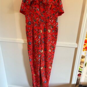 Gianni Bini Red Floral Jumpsuit